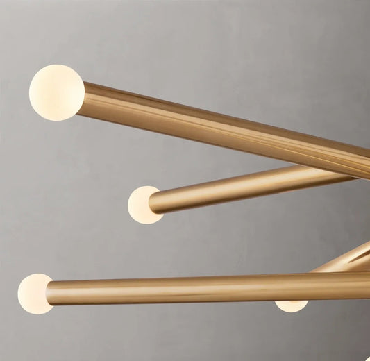 Roussel 10-Light Mobile Etched Rod Chandelier