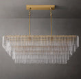 Load image into Gallery viewer, Serena Clear Glass Rectangular Chandelier 59"
