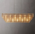 Load image into Gallery viewer, Serena Clear Glass Rectangular Chandelier 77"
