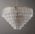Load image into Gallery viewer, Serena Clear Glass Round Chandelier 41"
