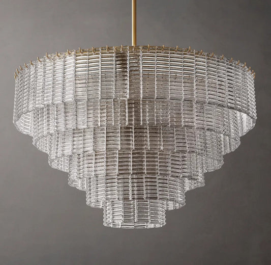 Serena Clear Glass Round Chandelier 41"