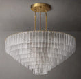 Load image into Gallery viewer, Serena Clear Glass Round Chandelier 52"

