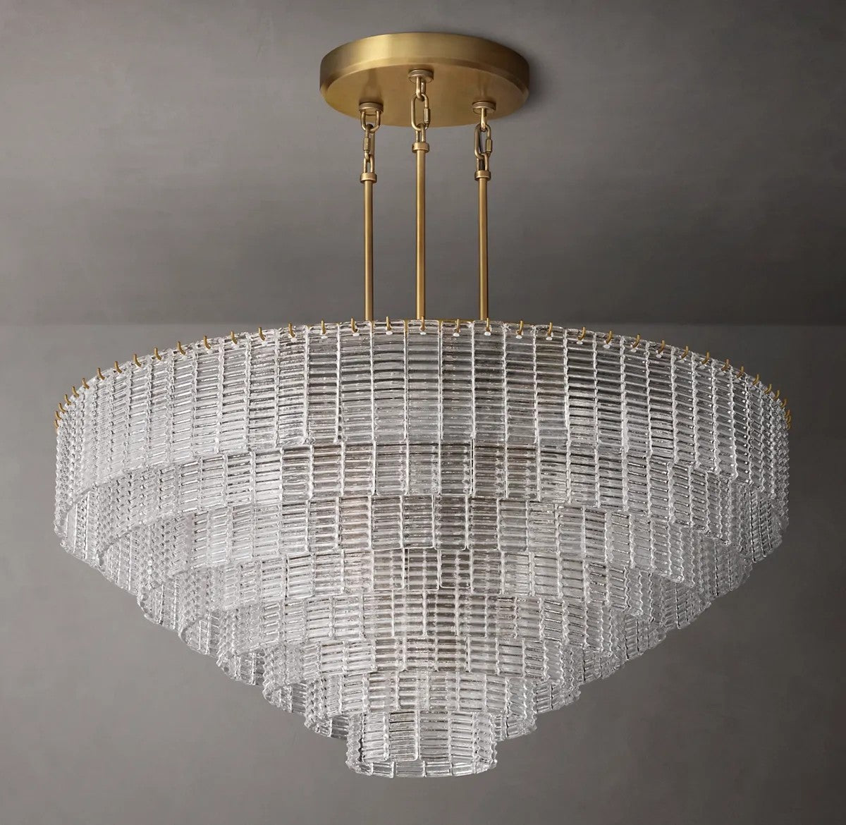 Serena Clear Glass Round Chandelier 52"