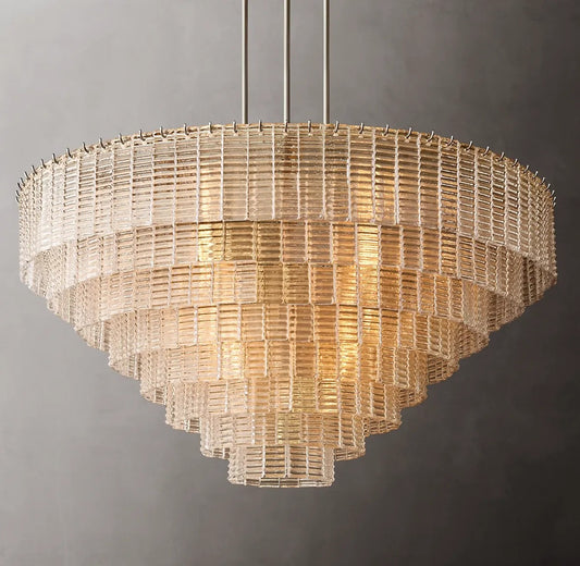 Serena Clear Glass Round Chandelier 52"