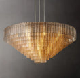 Load image into Gallery viewer, Serena Clear Glass Round Chandelier 65"
