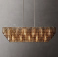 Load image into Gallery viewer, Serena Smoke Glass Rectangular Chandelier 77"

