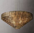 Load image into Gallery viewer, Serena Smoke Glass Round Chandelier 65"
