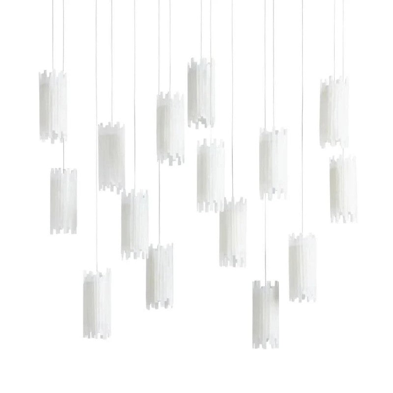 Setlla Alabaster Rectangular Chandelier