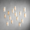 Load image into Gallery viewer, Setlla Alabaster Rectangular Chandelier
