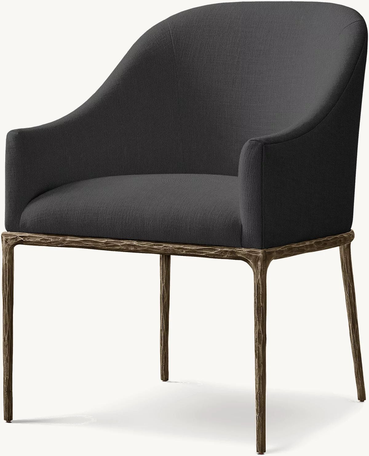 Tadeus Barrelback Slope Fabric Dining Armchair