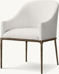 Load image into Gallery viewer, Tadeus Barrelback Slope Fabric Dining Armchair
