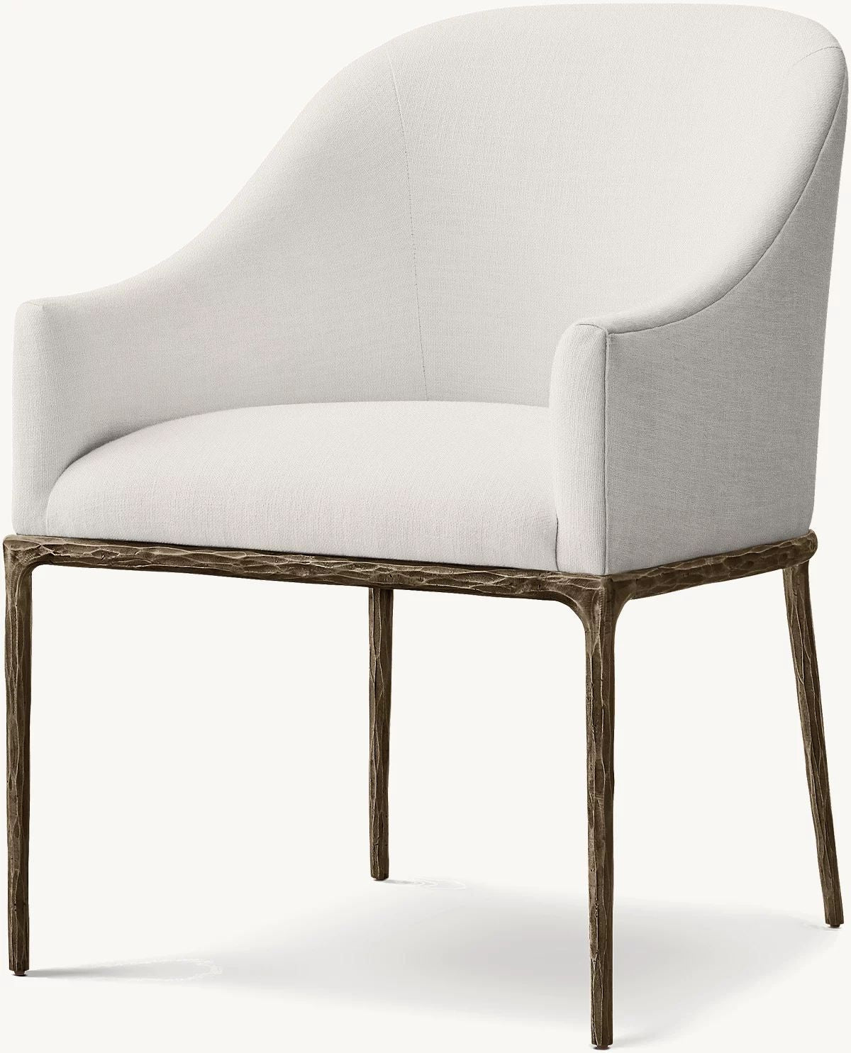 Tadeus Barrelback Slope Fabric Dining Armchair