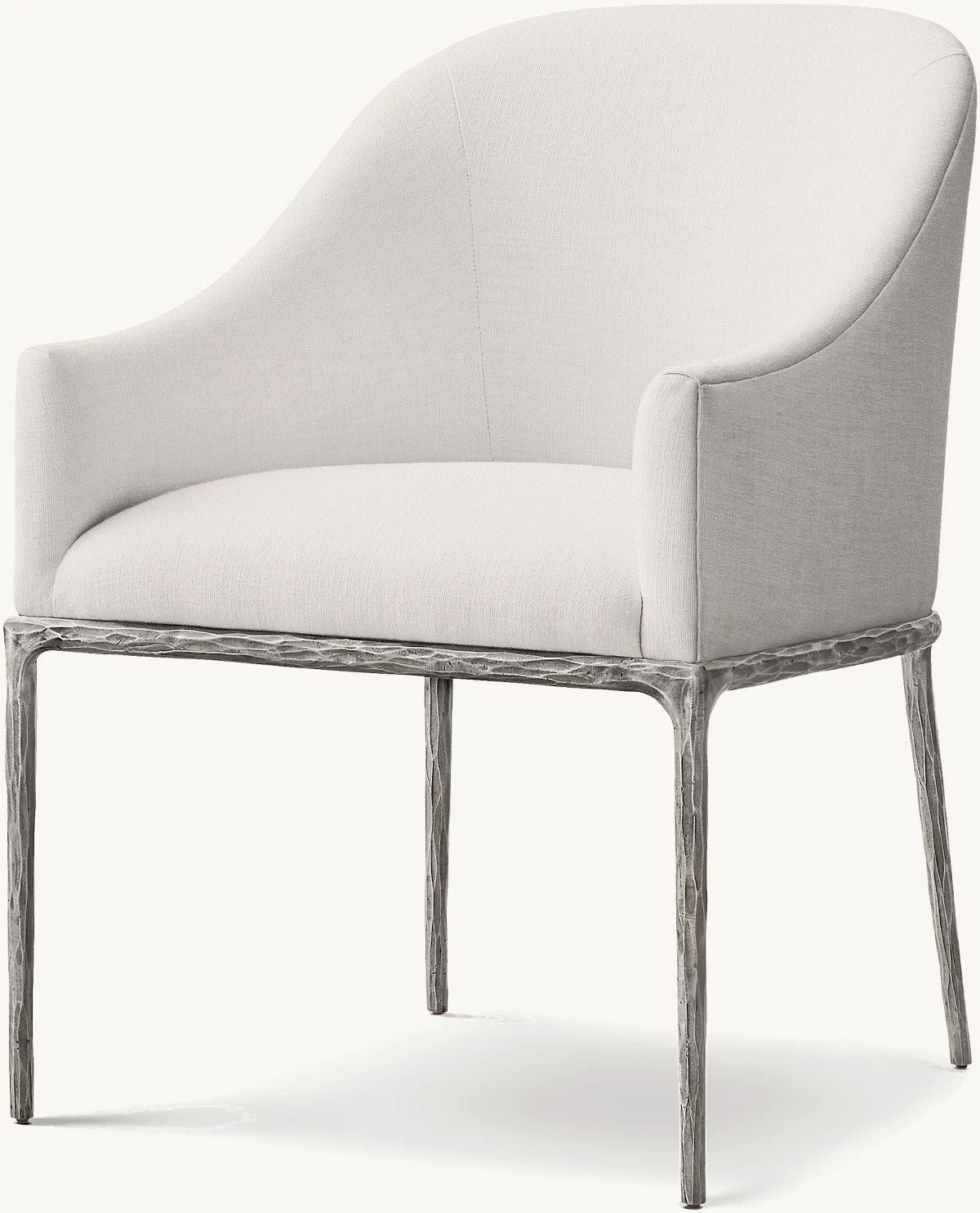 Tadeus Barrelback Slope Fabric Dining Armchair