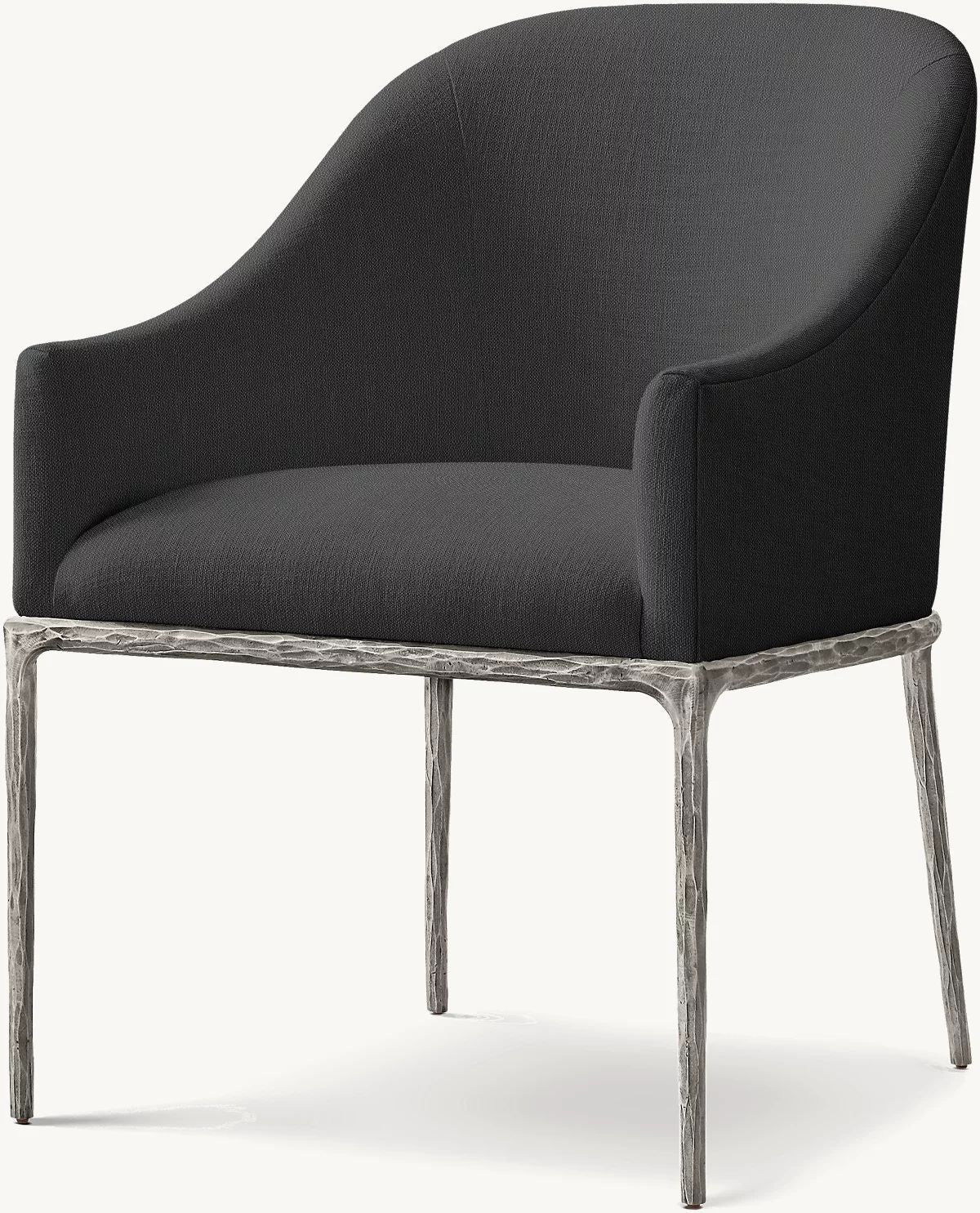 Tadeus Barrelback Slope Fabric Dining Armchair