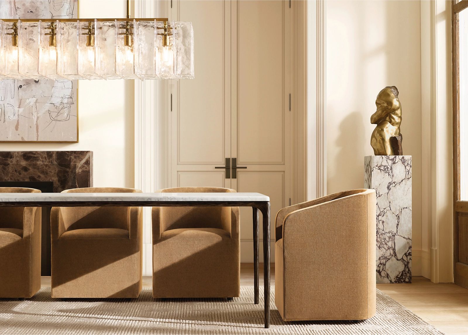 Tadeus Marble Rectangular Dining Table