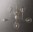 Load image into Gallery viewer, Urban Bistro Globe Clear Glass Chandelier 34"

