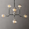 Load image into Gallery viewer, Urban Bistro Globe Clear Glass Chandelier 34"
