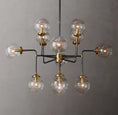 Load image into Gallery viewer, Urban Bistro Globe Clear Glass Chandelier 42"
