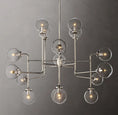 Load image into Gallery viewer, Urban Bistro Globe Clear Glass Chandelier 56"
