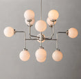 Load image into Gallery viewer, Urban Bistro Globe Milk Glass Chandelier 42"
