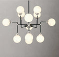 Load image into Gallery viewer, Urban Bistro Globe Milk Glass Chandelier 42"
