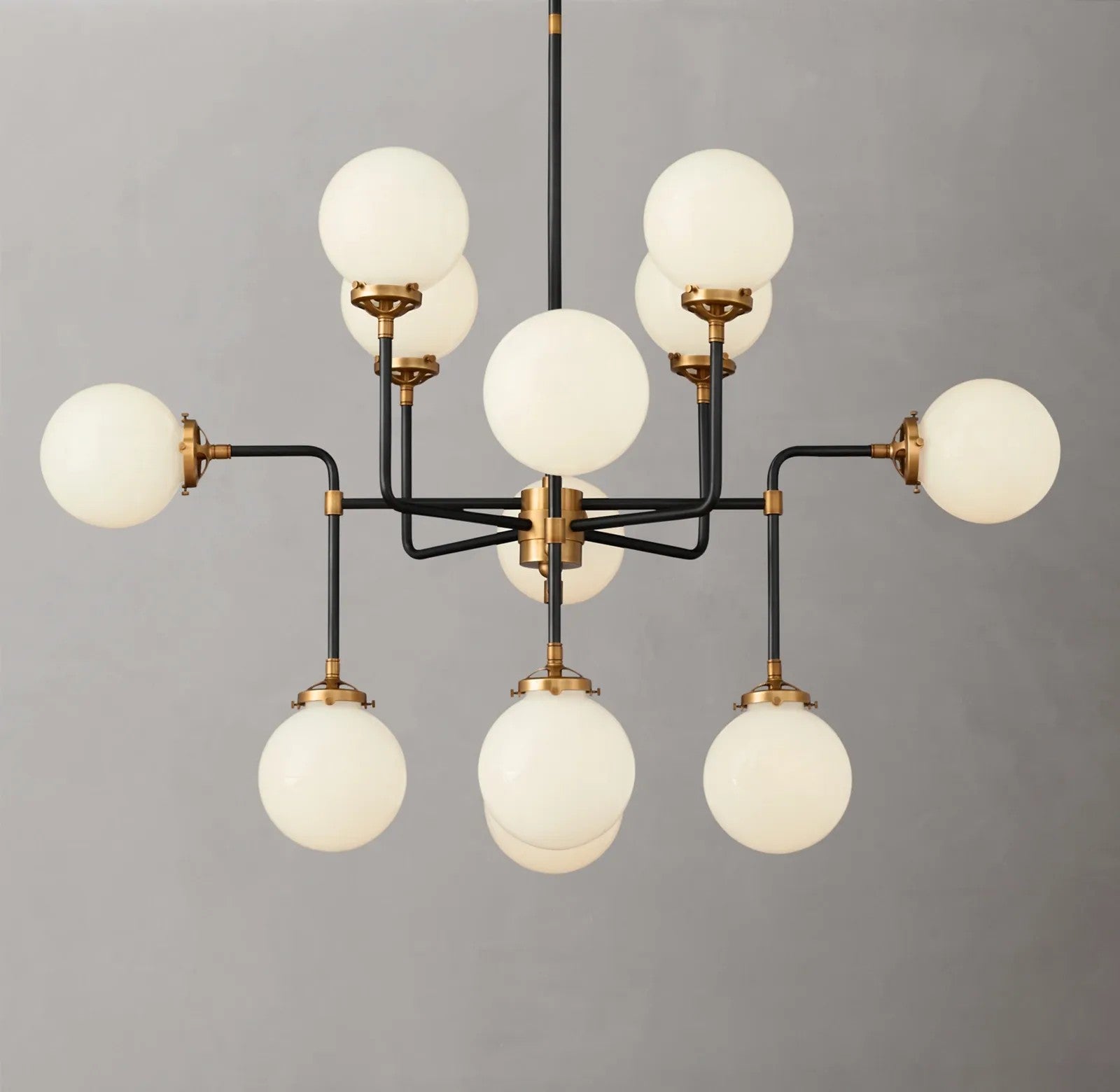 Urban Bistro Globe Milk Glass Chandelier 42"