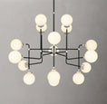 Load image into Gallery viewer, Urban Bistro Globe Milk Glass Chandelier 56"
