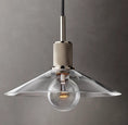 Load image into Gallery viewer, Utilitarian Glass Slope Shade Pendant
