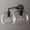 Load image into Gallery viewer, Utilitarian Globe Shade Double Sconce
