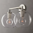 Load image into Gallery viewer, Utilitarian Globe Shade Double Sconce
