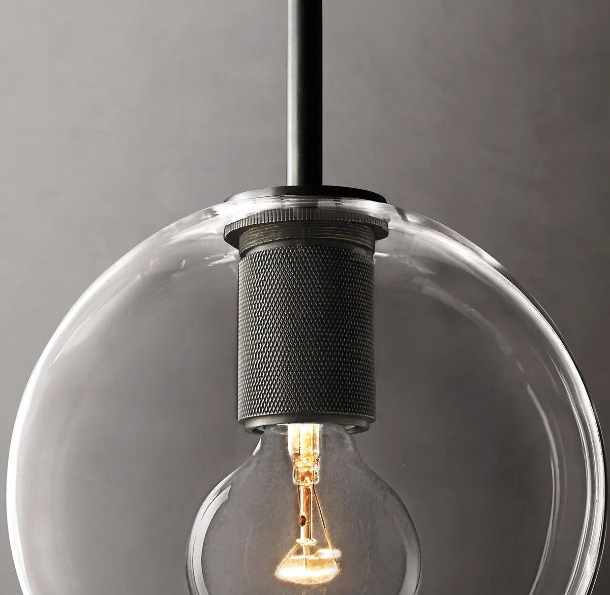 Utilitarian Globe Shade Pendant