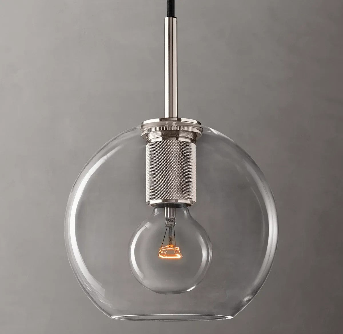 Utilitarian Globe Shade Pendant