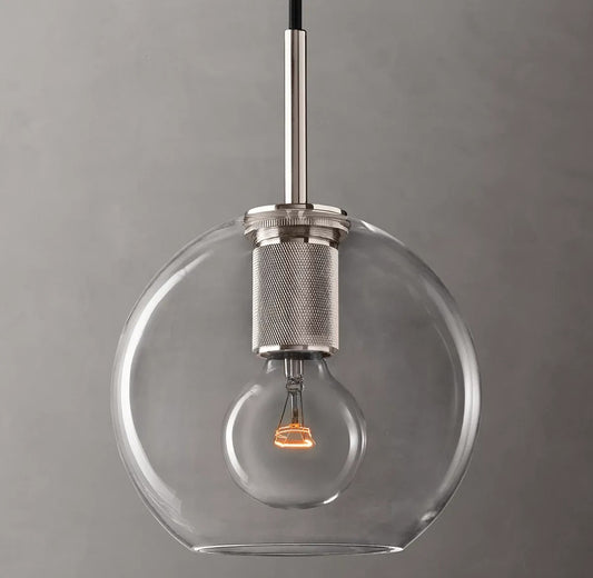 Utilitarian Globe Shade Pendant