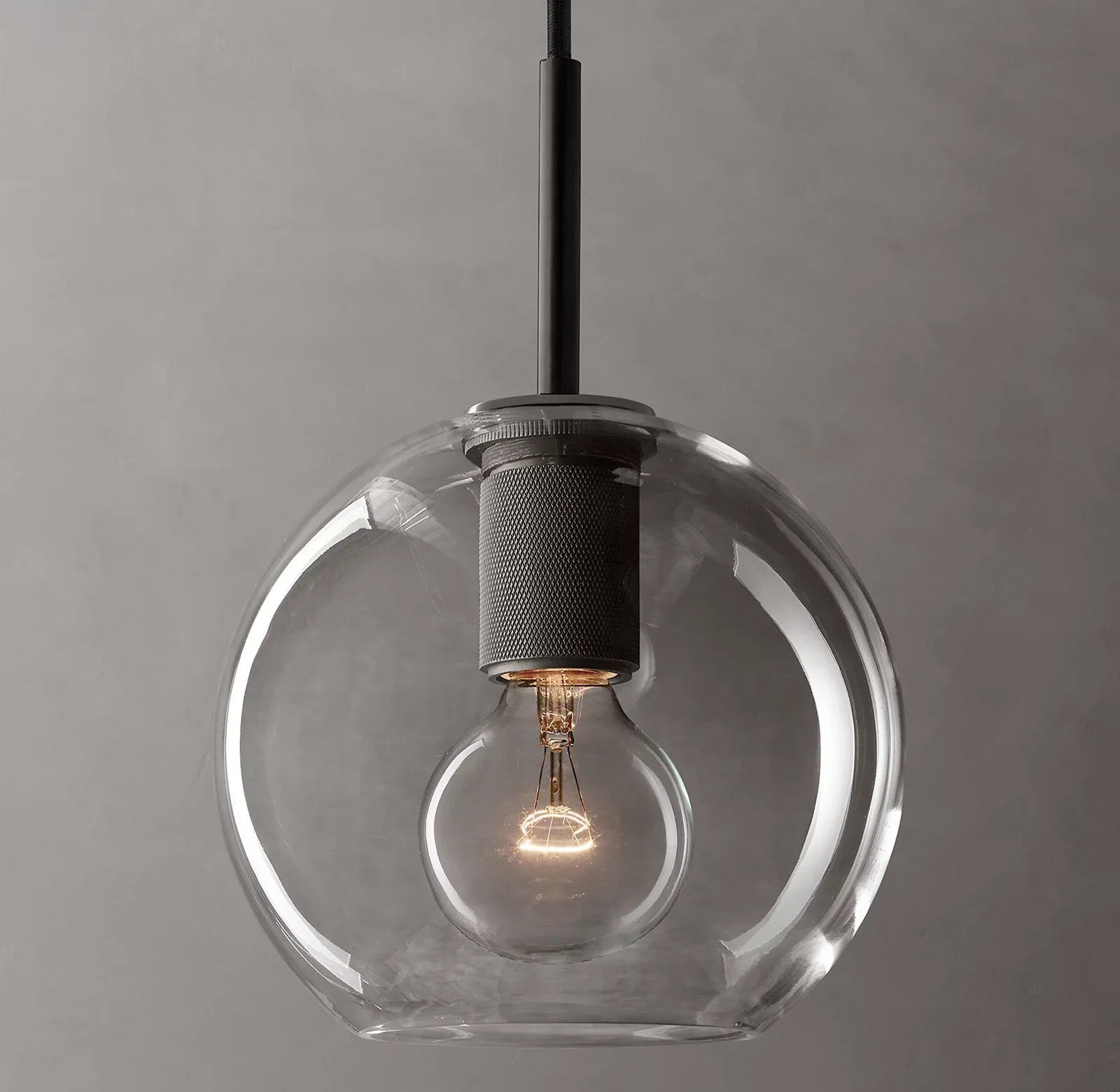 Utilitarian Globe Shade Pendant