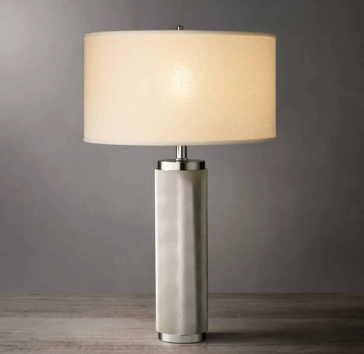 Utilitarian Knurled Table Lamp