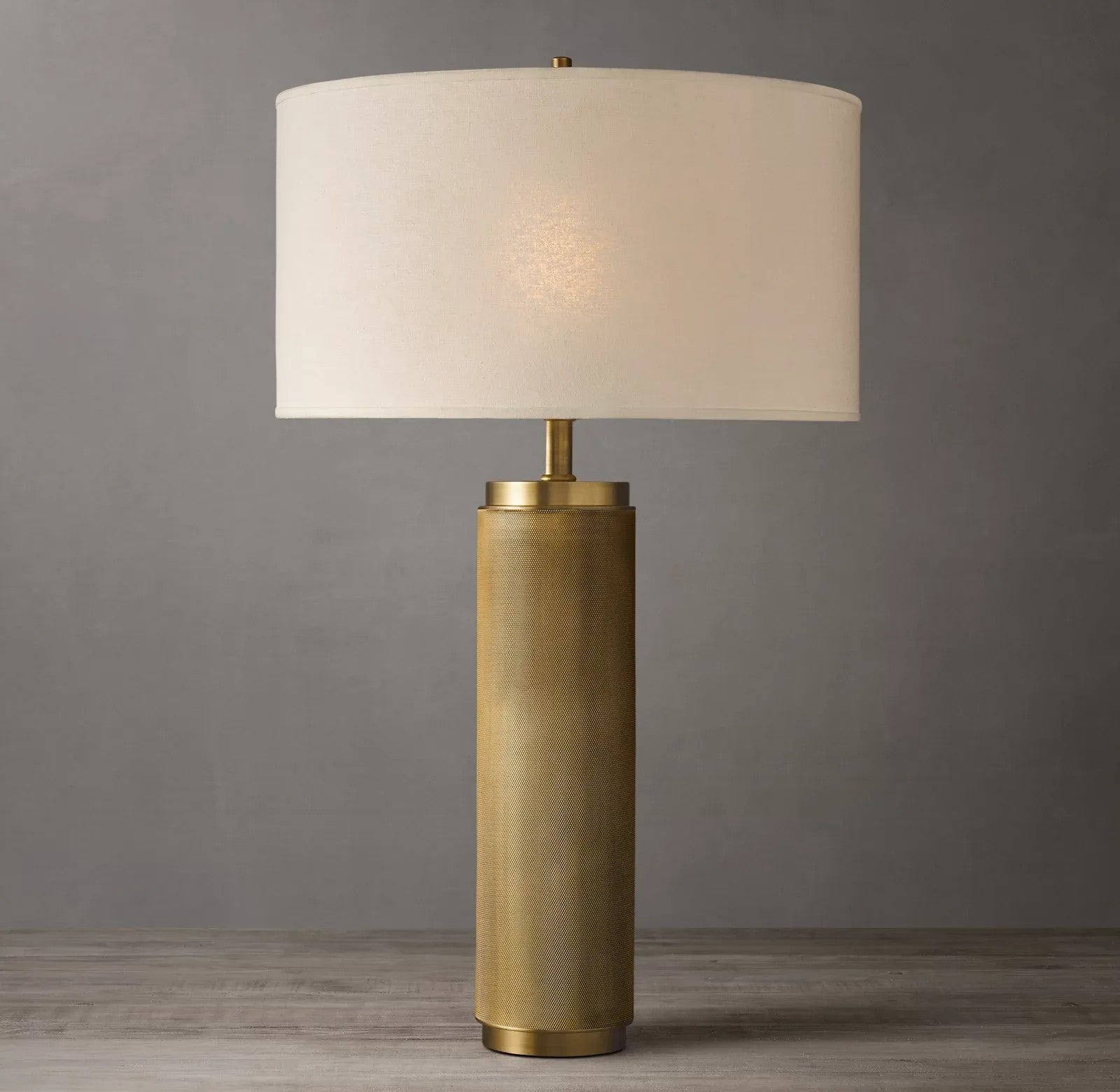 Utilitarian Knurled Table Lamp