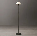 Load image into Gallery viewer, Utilitarian Linen Shade Floor Lamp
