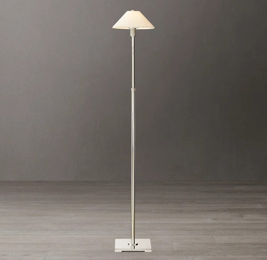 Utilitarian Linen Shade Floor Lamp