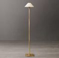 Load image into Gallery viewer, Utilitarian Linen Shade Floor Lamp
