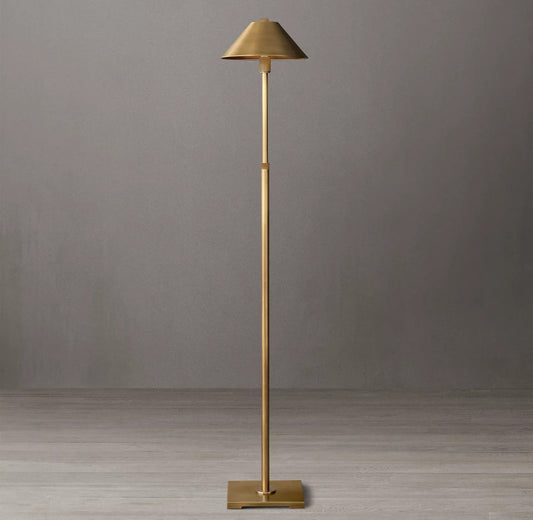 Utilitarian Metal Shade Floor Lamp