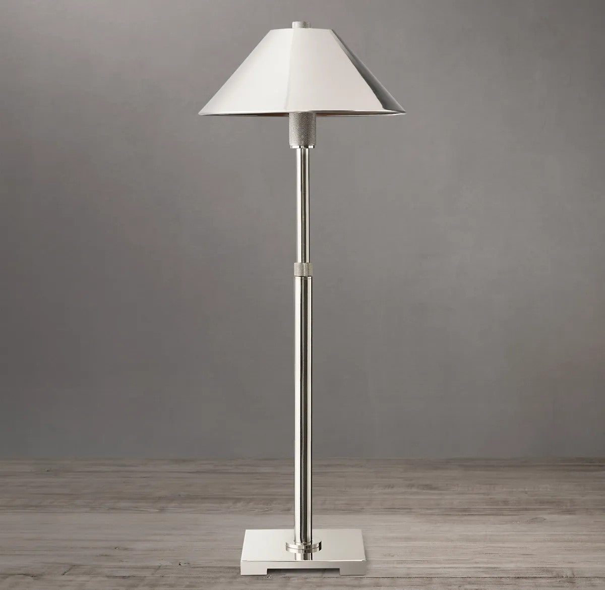 Utilitarian Metal Shade Table Lamp