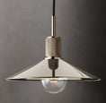 Load image into Gallery viewer, Utilitarian Metal Slope Shade Pendant
