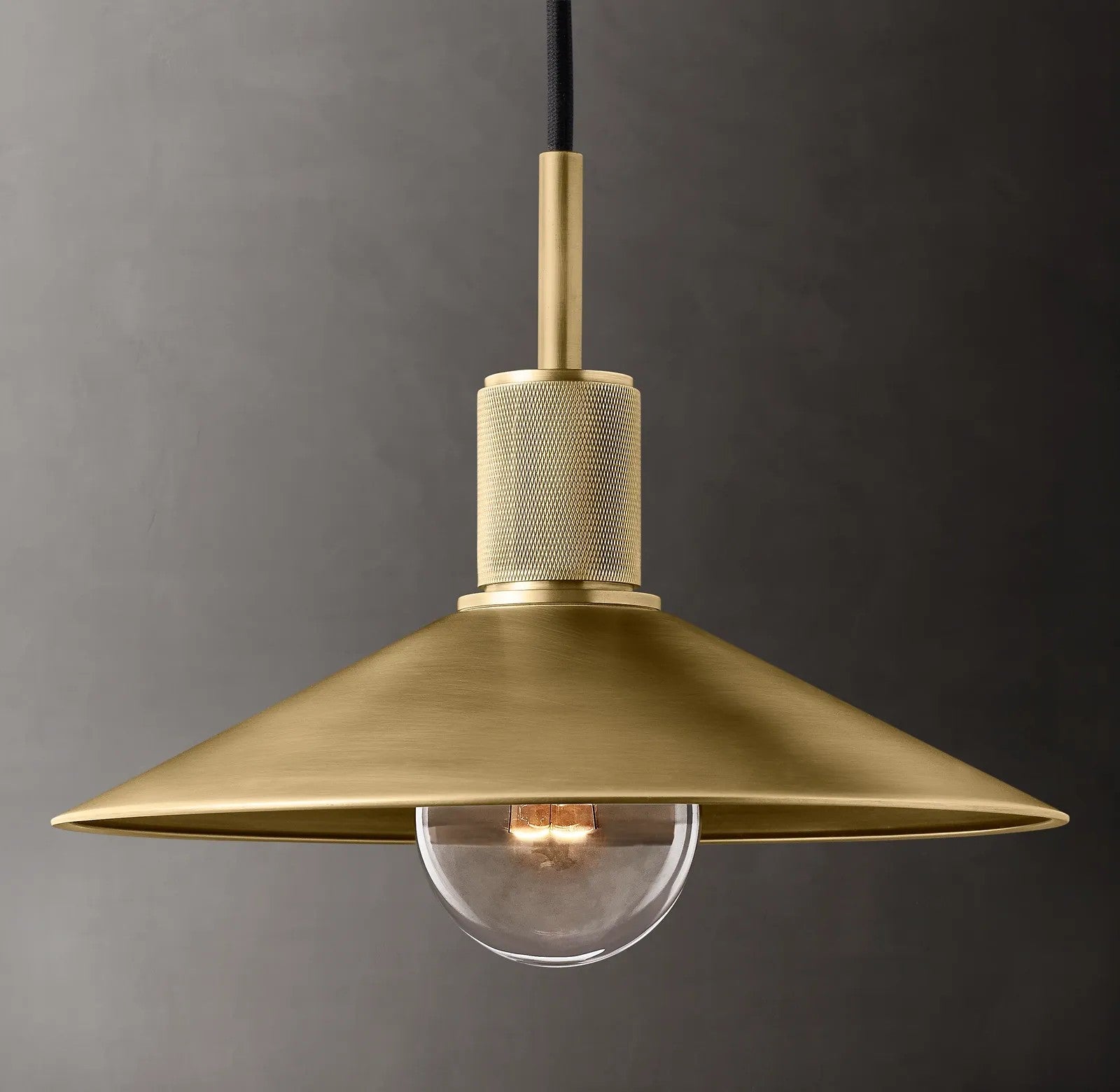 Utilitarian Metal Slope Shade Pendant