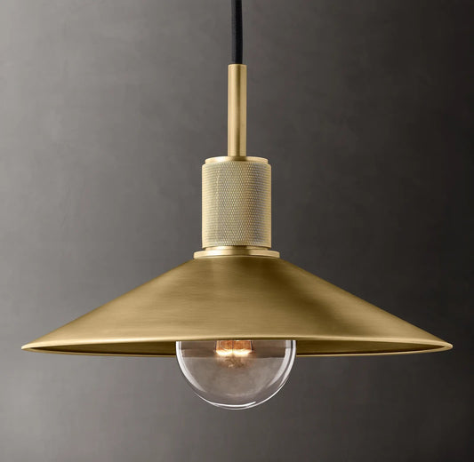 Utilitarian Metal Slope Shade Pendant