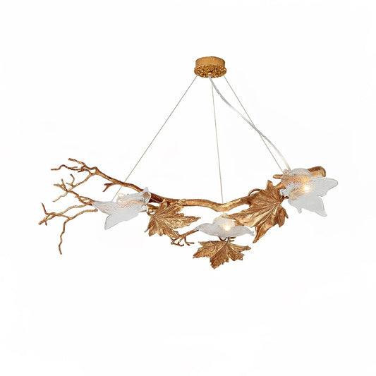 Vonio Branch Brass Chandelier