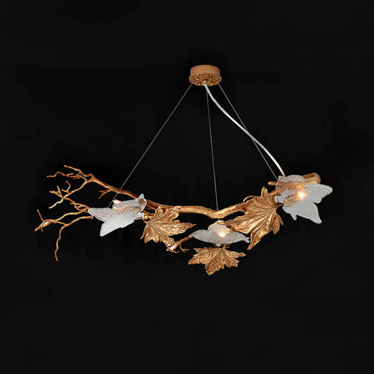Vonio Branch Brass Chandelier
