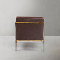 Load image into Gallery viewer, Thaddeus Brown Leather Accent Chair
