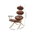 Load image into Gallery viewer, Thaddeus High Back Brown Leather Lounge Accent Chair
