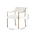 Load image into Gallery viewer, Thaddeus Retro Copper Iron Frame Dining Chair
