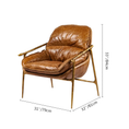 Load image into Gallery viewer, Thaddeus Brown Leather Accent Chairs

